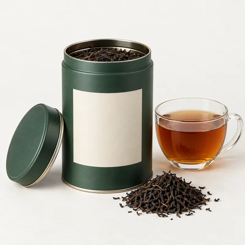 Black Tea Tin - AI-generated illustrative demo image