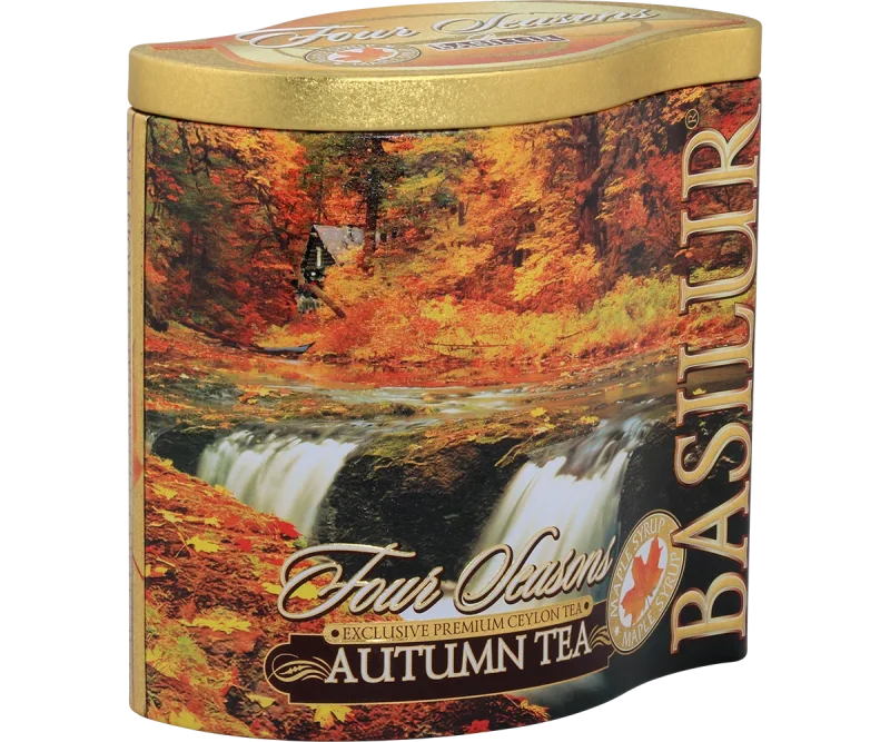 Basilur Autumn Tea Tin Caddy - 100g Loose Leaf Black Tea