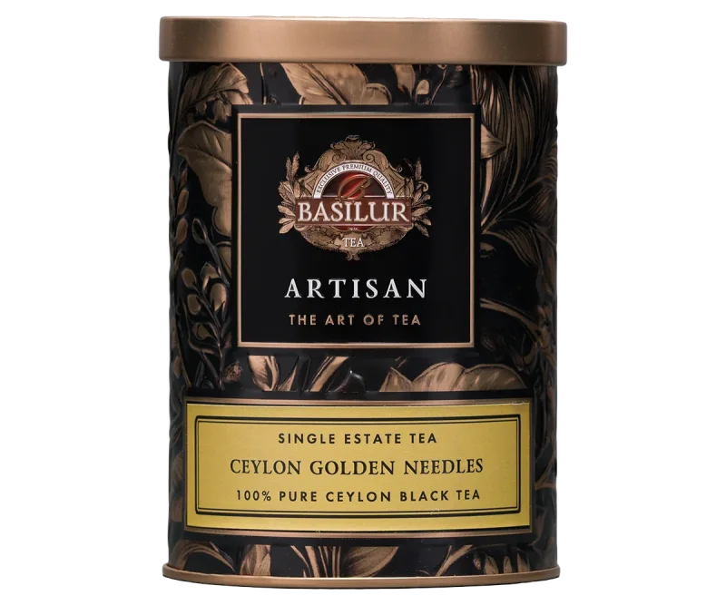 Basilur Ceylon Golden Needles Tin - 60g Black Leaf Tea