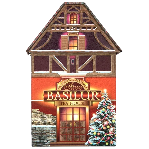 Basilur Christmas Tea House - Cornflower & Marzipan Black Tea - 100g Loose Leaf