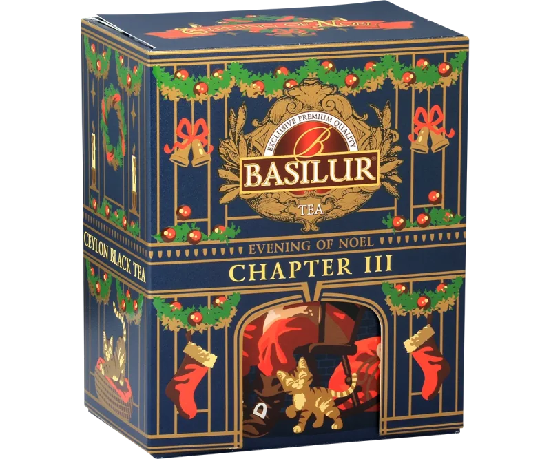 Basilur Evening Of Noel - Rose Flower and Candied Chestnut Black Tea - 75g Loose Leaf