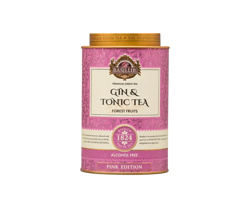 Basilur Gin Tea - Pink Edition - 75g Loose Leaf Green Tea