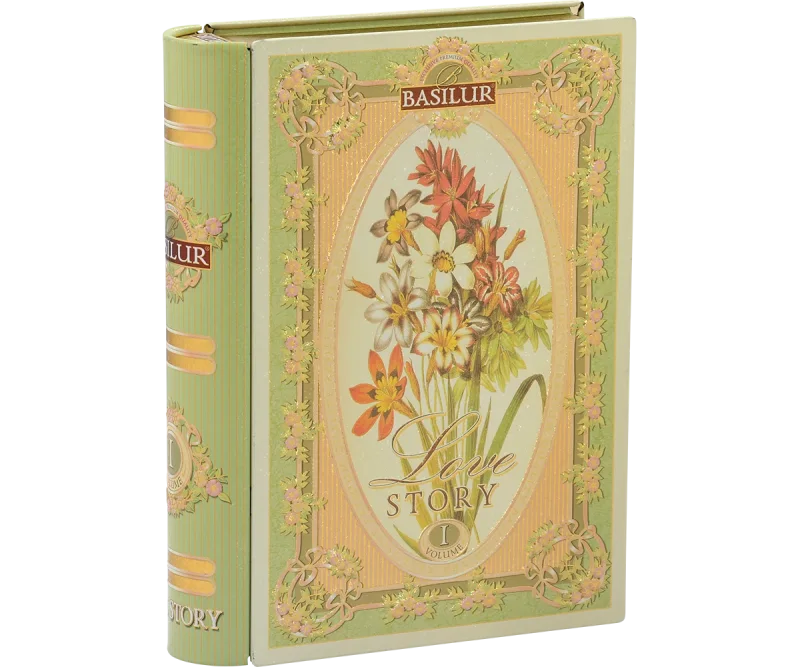 Basilur Love Story I Tea Book - Floral Bergamot Ceylon Green Tea - 100g Loose Leaf