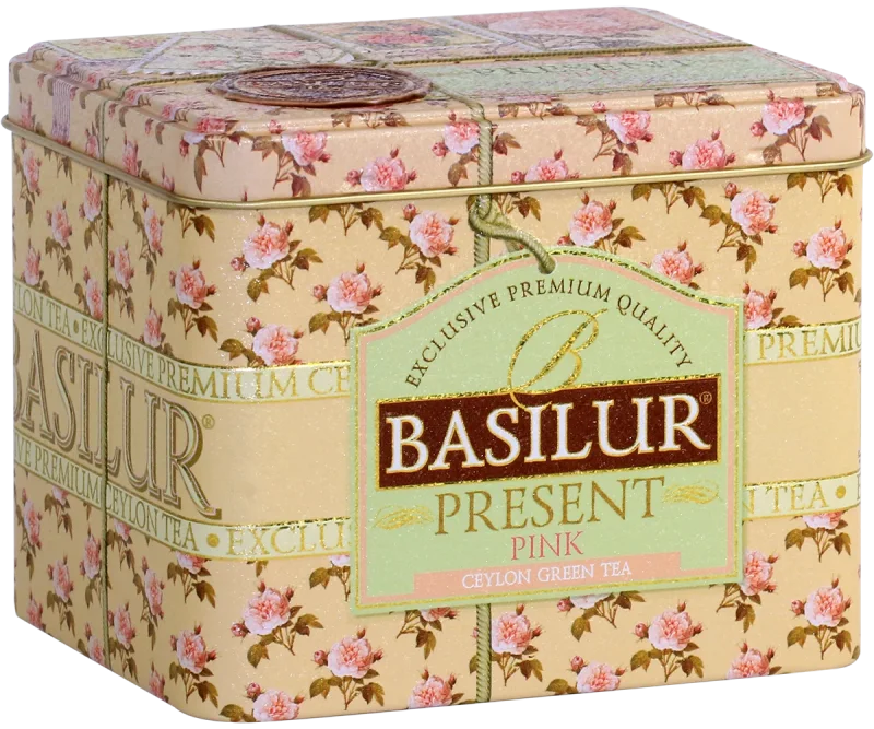 Basilur Present Pink - Floral Fruity Green Tea - 100g Loose Leaf Tea