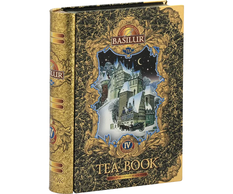 Basilur Tea Book IV - Luxury Special Silver Tip Tea with Premium Black Tea - 100g Loose Leaf