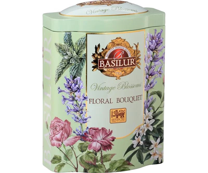 Basilur Vintage Blossoms Floral Bouquet - Green Tea - 100g Loose Leaf