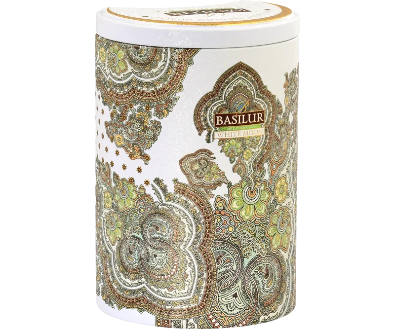 Basilur White Moon Tin Caddy - 100g Loose Leaf Milky Oolong Tea