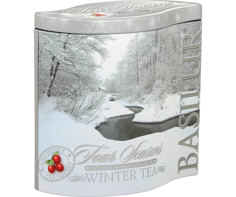 Basilur Winter Tea Tin Caddy - 100g Loose Leaf Black Tea