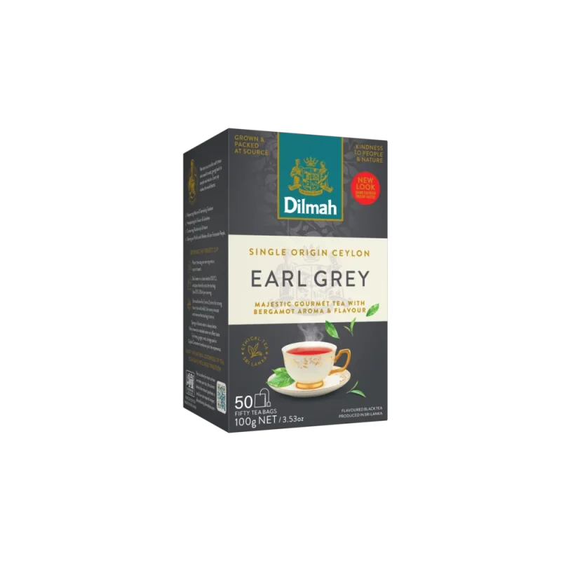 Gourmet Earl Grey Ceylon Black Tea-50 Tea Bags with Tag