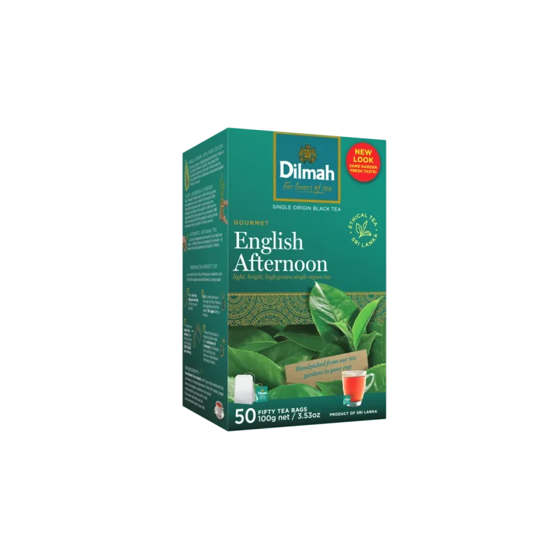 Gourmet English Afternoon Ceylon Black Tea-50 Tea Bags with Tag