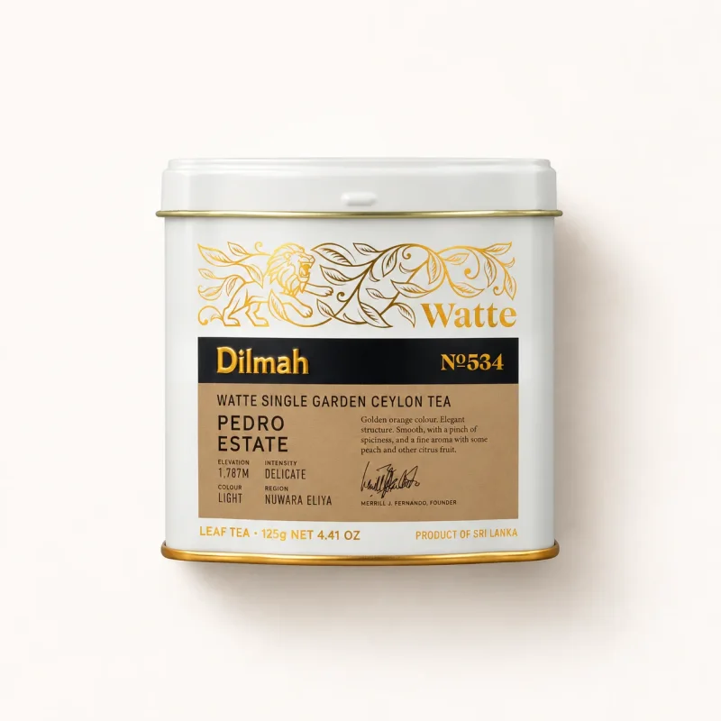 Pedro Estate Watte Single-Estate Ceylon Black Tea Tin Caddy 125g Loose Leaf, Handpicked