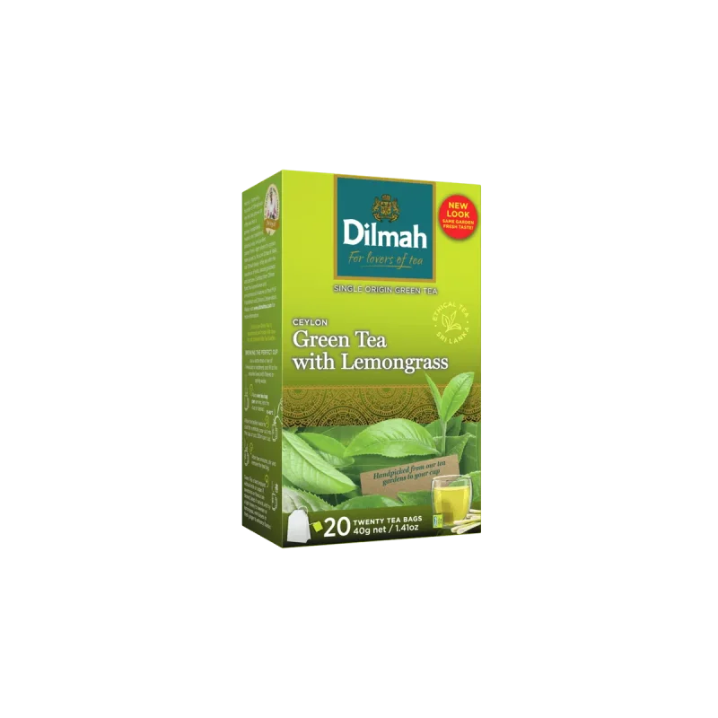 Ceylon Green Tea with Lemongrass-20 Tea Bags with Tag