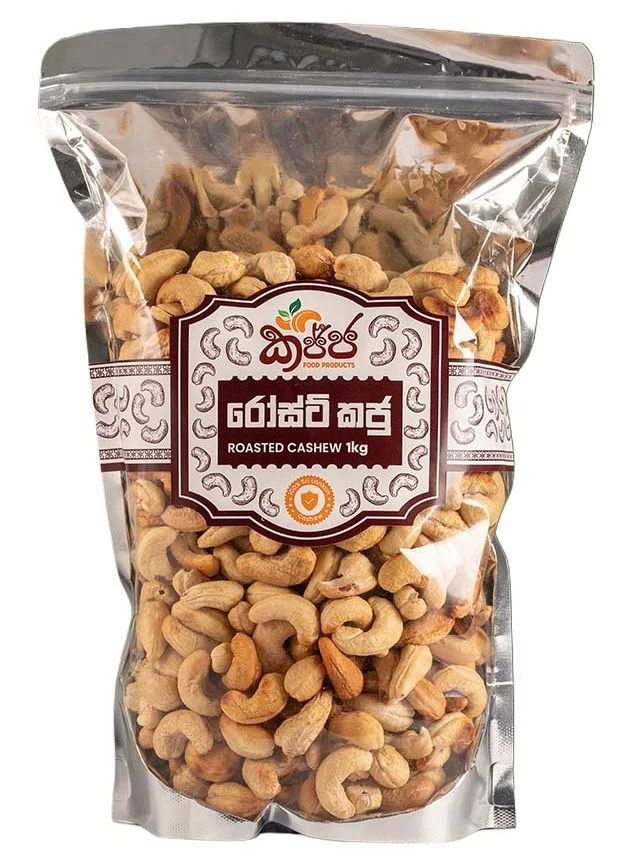Roasted cashew nuts by QuezCorp in a resealable pouch – delicious, crunchy cashews for everyday snacking.