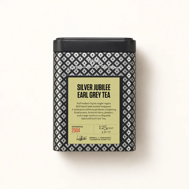 Silver Jubilee Earl Grey Ceylon Black Tea Tin Caddy-125g Loose Leaf