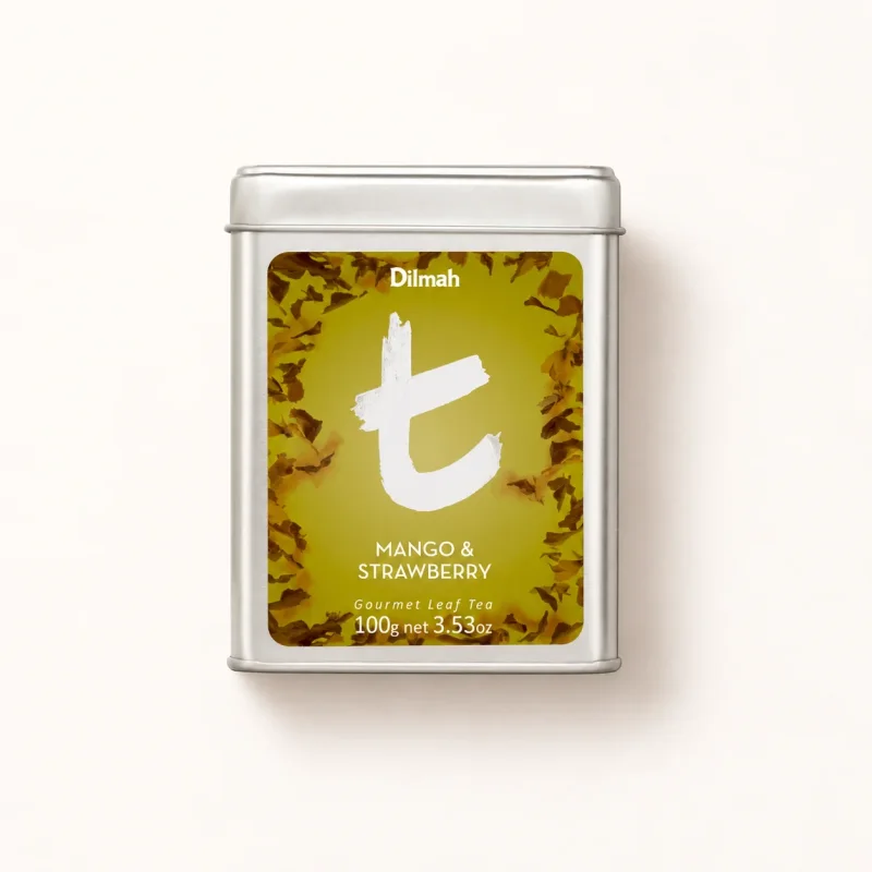 t-Series Mango & Strawberry Ceylon Black Tea Tin Caddy-100g Loose Leaf