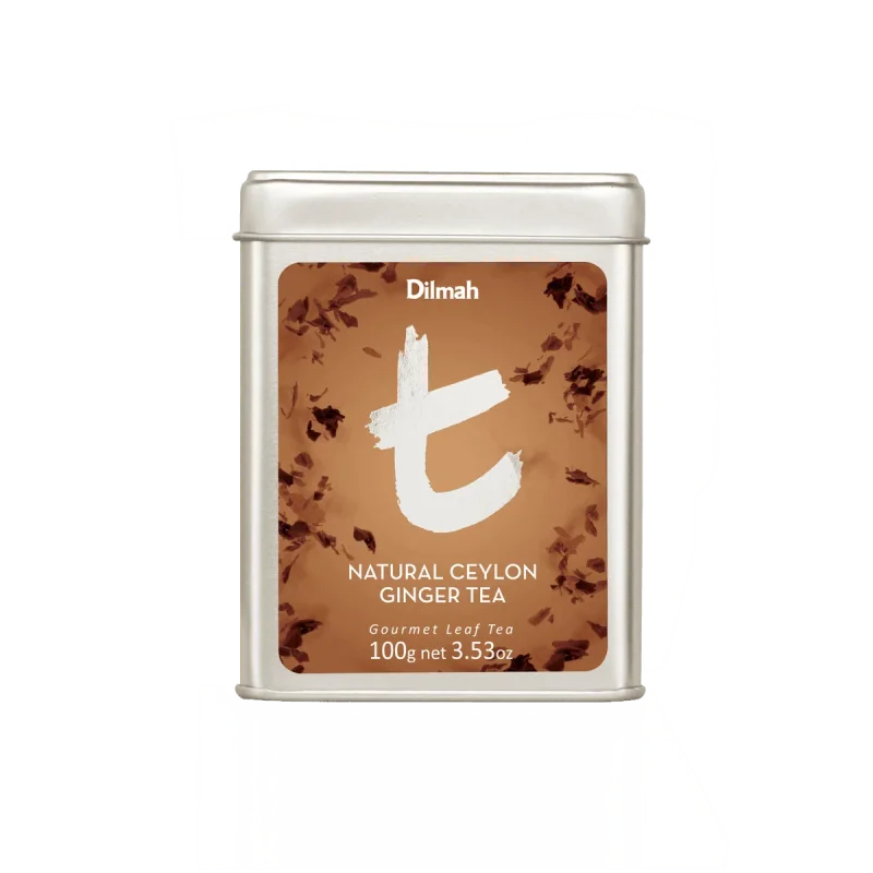 t-Series Natural Ceylon Ginger Ceylon Black Tea Tin Caddy-100g Loose Leaf