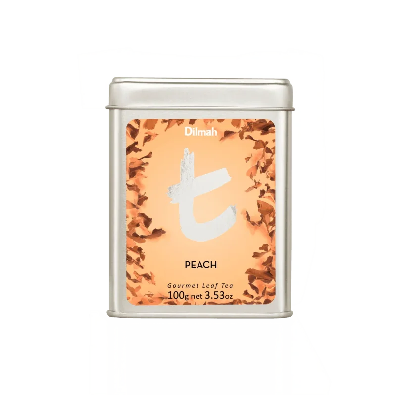 t-Series Peach Ceylon Black Tea Tin Caddy-100g Loose Leaf