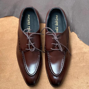 Coffee brown full grain leather Norwegian Oxford shoes